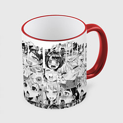 Кружка 3D AHEGAO, цвет: 3D-красный кант