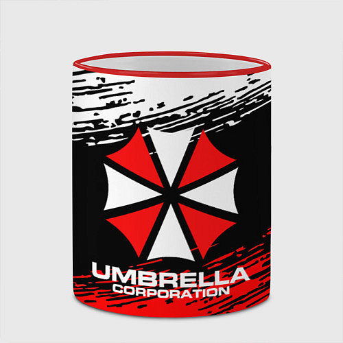 Кружка цветная Umbrella Corporation / 3D-Красный кант – фото 2