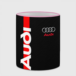 Кружка 3D AUDI SPORT CARBON, цвет: 3D-розовый кант — фото 2