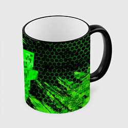 Кружка 3D MINECRAFT CREEPER, цвет: 3D-черный кант