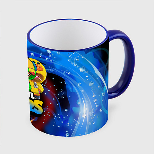 Кружка цветная BRAWL STARS LEON SKINS / 3D-Синий кант – фото 1
