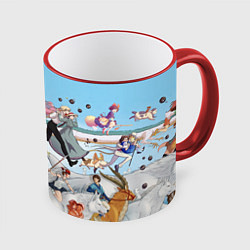 Кружка 3D Studio Ghibli, цвет: 3D-красный кант