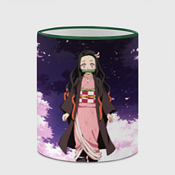 Кружка 3D Незуко, цвет: 3D-зеленый кант — фото 2