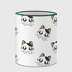 Кружка 3D Котята, цвет: 3D-зеленый кант — фото 2