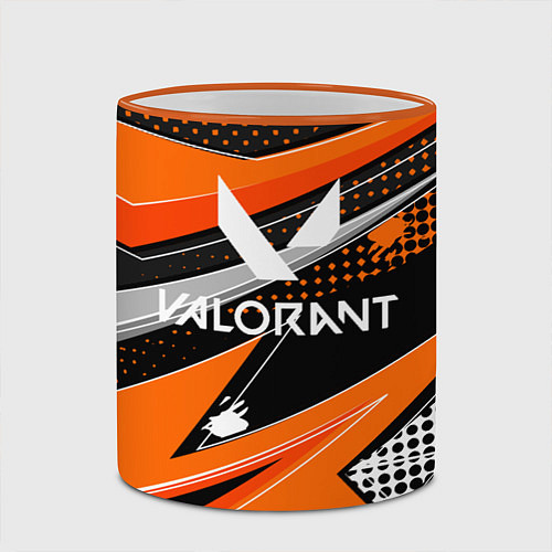 Кружка цветная Valorant / 3D-Оранжевый кант – фото 2