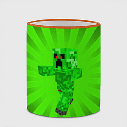 Кружка 3D Minecraft, цвет: 3D-оранжевый кант — фото 2