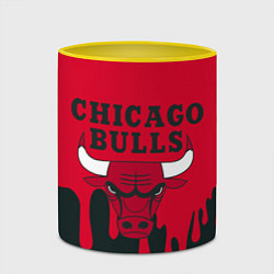 Кружка 3D Chicago Bulls, цвет: 3D-белый + желтый — фото 2