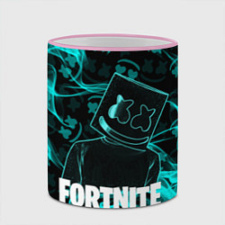 Кружка 3D Fortnite Marshmello, цвет: 3D-розовый кант — фото 2