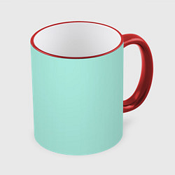 Кружка 3D Мятная Маска, цвет: 3D-красный кант
