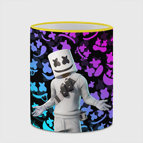 Кружка цветная FORTNITE x MARSHMELLO / 3D-Желтый кант – фото 2