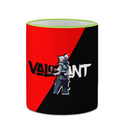 Кружка 3D Valorant Jett, цвет: 3D-светло-зеленый кант — фото 2