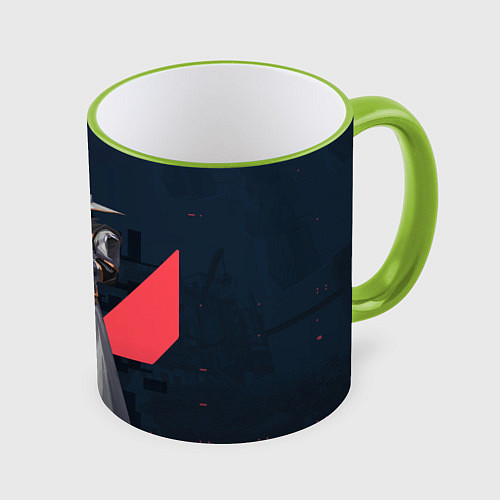 Кружка цветная CYPHER VALORANT / 3D-Светло-зеленый кант – фото 1