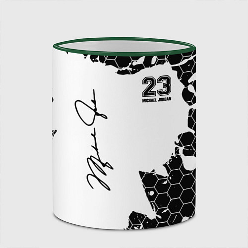Кружка цветная Michael Jordan 23 / 3D-Зеленый кант – фото 2