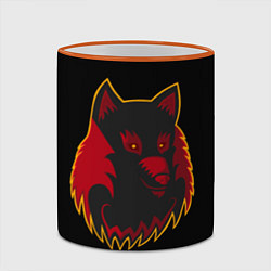 Кружка 3D Wolf Logo, цвет: 3D-оранжевый кант — фото 2