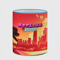 Кружка 3D HOTLINE MIAMI, цвет: 3D-небесно-голубой кант — фото 2