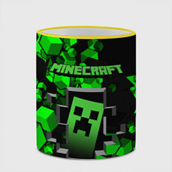 Кружка 3D Minecraft, цвет: 3D-желтый кант — фото 2