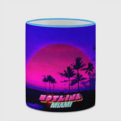 Кружка 3D HOTLINE MIAMI, цвет: 3D-небесно-голубой кант — фото 2