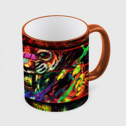 Кружка 3D HOTLINE MIAMI, цвет: 3D-оранжевый кант