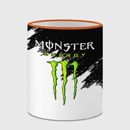 Кружка цветная MONSTER ENERGY / 3D-Оранжевый кант – фото 2
