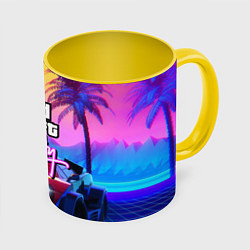 Кружка 3D GTA 2020, цвет: 3D-белый + желтый