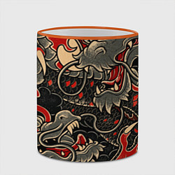 Кружка 3D Dsquared tatoo DRAGON, цвет: 3D-оранжевый кант — фото 2
