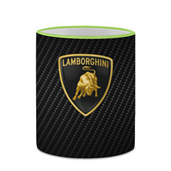 Кружка 3D Lamborghini Z, цвет: 3D-светло-зеленый кант — фото 2