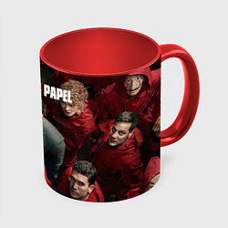 Кружка 3D La Casa de Papel Z, цвет: 3D-белый + красный