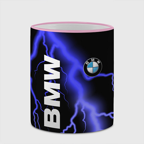 Кружка цветная BMW / 3D-Розовый кант – фото 2