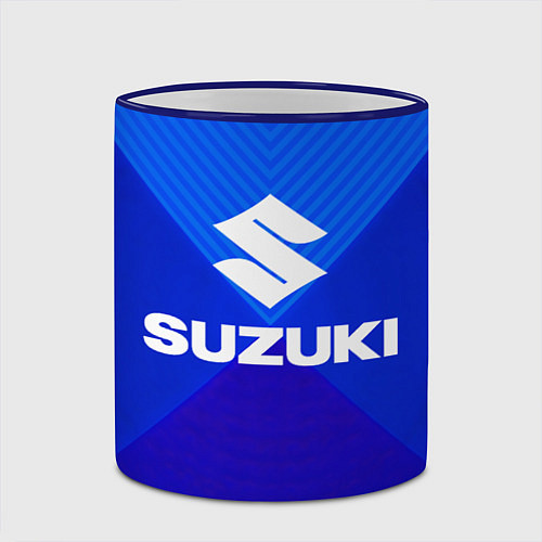 Кружка цветная SUZUKI / 3D-Синий кант – фото 2