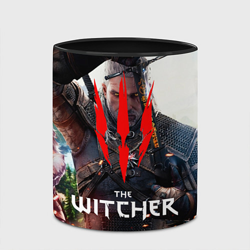 Кружка цветная The Witcher / 3D-Белый + черный – фото 2