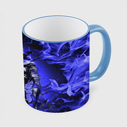 Кружка 3D VALORANT OMEN, цвет: 3D-небесно-голубой кант