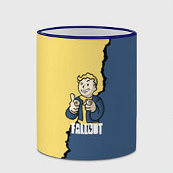 Кружка 3D Fallout logo boy, цвет: 3D-синий кант — фото 2