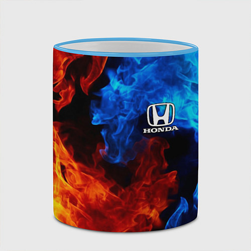 Кружка цветная HONDA / 3D-Небесно-голубой кант – фото 2