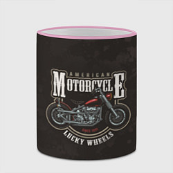 Кружка 3D American Motorcycle Z, цвет: 3D-розовый кант — фото 2