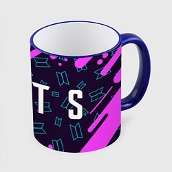 Кружка 3D BTS БТС, цвет: 3D-синий кант