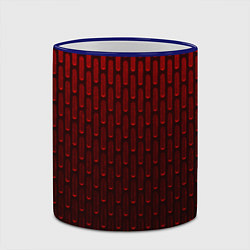 Кружка 3D Текстура красный градиент, цвет: 3D-синий кант — фото 2