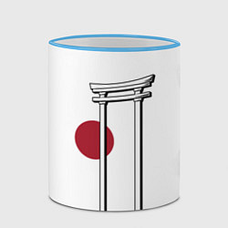 Кружка 3D Япония Тории Z, цвет: 3D-небесно-голубой кант — фото 2