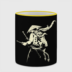 Кружка 3D Самурай Z, цвет: 3D-желтый кант — фото 2