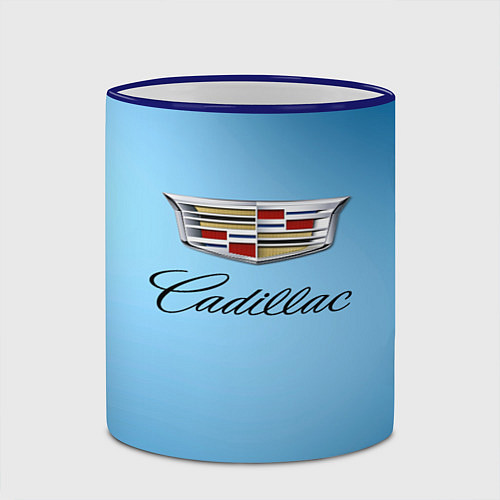 Кружка цветная Cadillac / 3D-Синий кант – фото 2