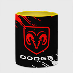 Кружка 3D DODGE, цвет: 3D-белый + желтый — фото 2