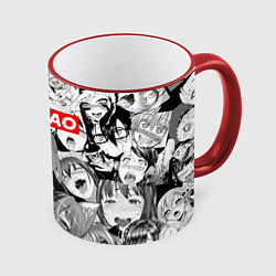 Кружка 3D AHEGAO АХЕГАО, цвет: 3D-красный кант