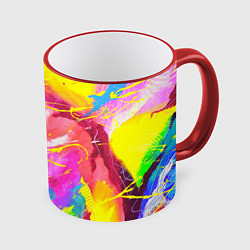 Кружка 3D ТИ-ДАЙ, цвет: 3D-красный кант