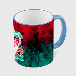 Кружка 3D LIVERPOOL, цвет: 3D-небесно-голубой кант