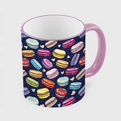 Кружка 3D Макарун, цвет: 3D-розовый кант