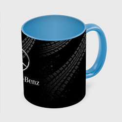 Кружка 3D MERCEDES, цвет: 3D-белый + небесно-голубой