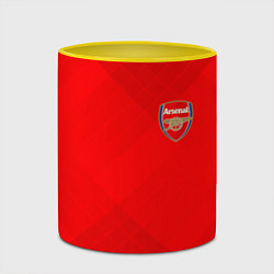 Кружка 3D ARSENAL, цвет: 3D-белый + желтый — фото 2
