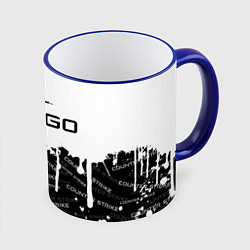 Кружка 3D COUNTER STRIKE, цвет: 3D-синий кант
