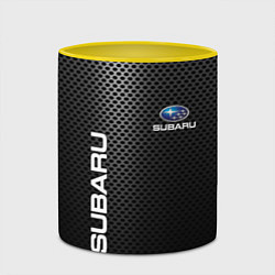 Кружка 3D SUBARU, цвет: 3D-белый + желтый — фото 2