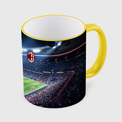 Кружка 3D FC MILAN, цвет: 3D-желтый кант
