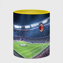 Кружка 3D FC MILAN, цвет: 3D-белый + желтый — фото 2